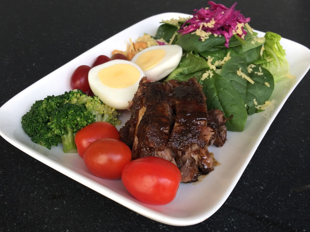 Espresso Pork Loin Ribs Salad